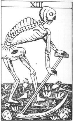 Skeleton with a scythe