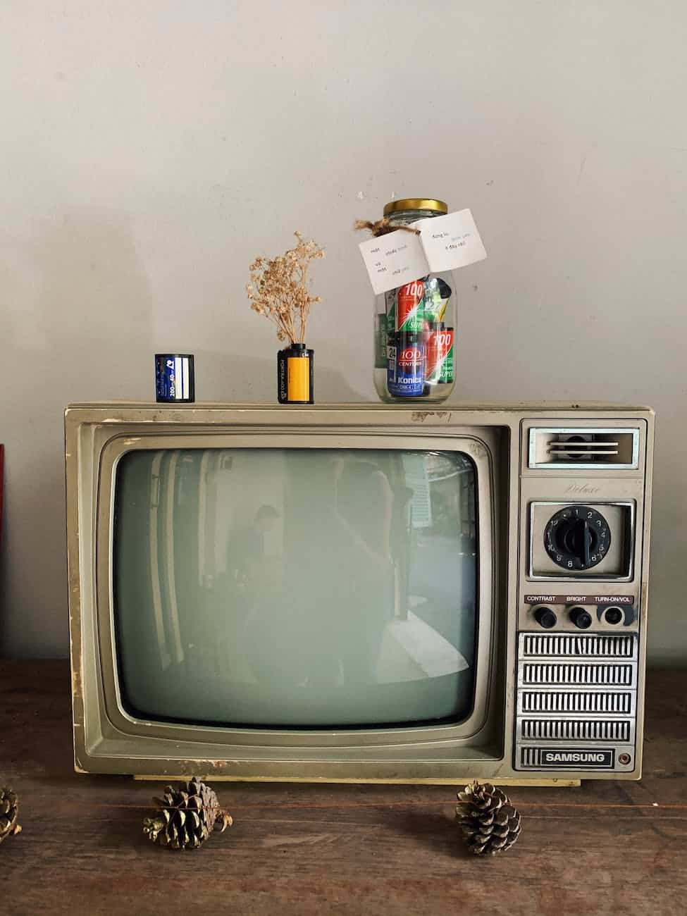 photo of an old tv